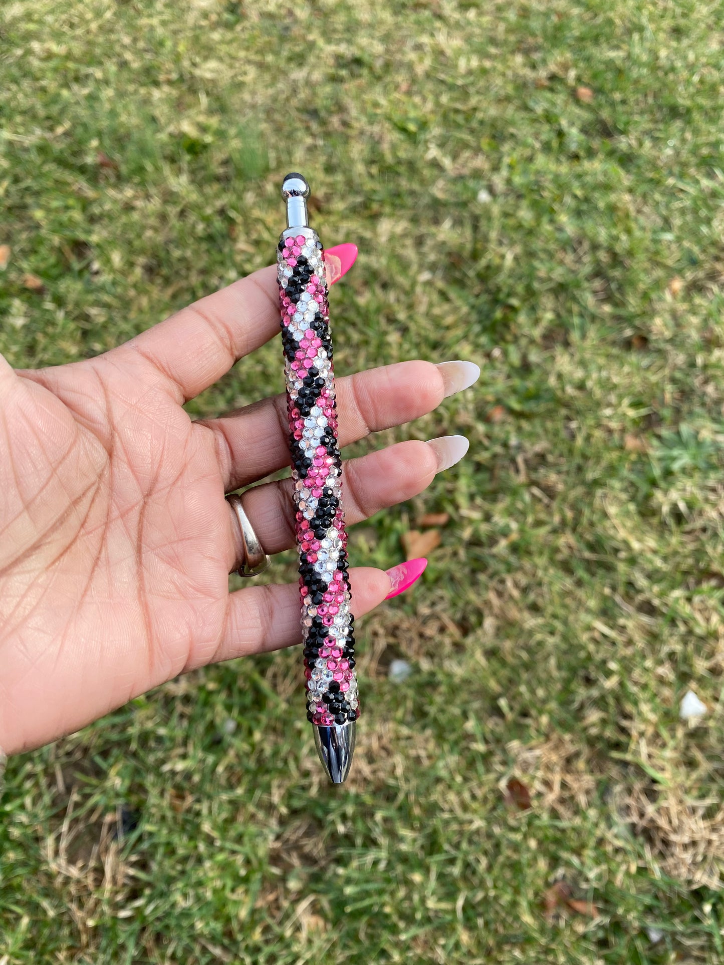 Bling Rhinestone Stylus Pen – Pink, Black & Crystal | Refillable