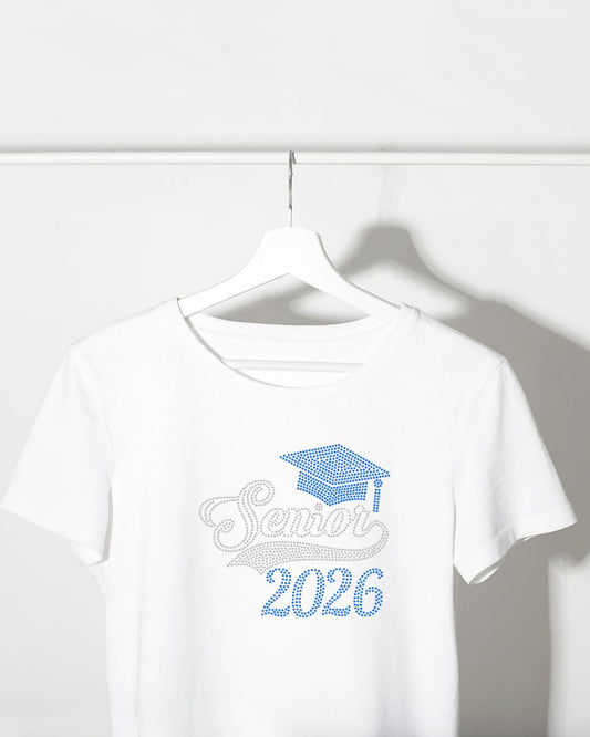 Senior 2026 Rhinestone Graduation Tee 💎🎓
