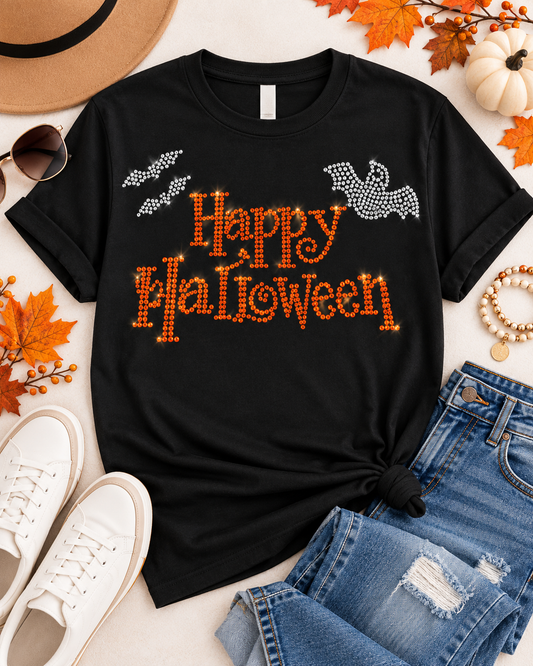 Happy Halloween Rhinestone T-Shirt 🎃👻✨