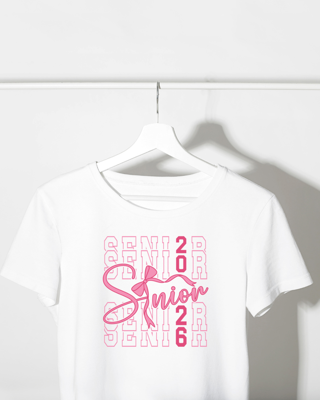 Senior 2026 Pink Bow Tee 🎀